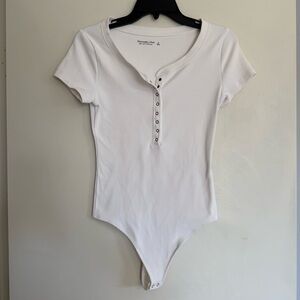White Henley Bodysuit